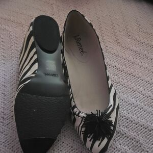 J.Renee Zebra Stripe Flats with Black Tassel